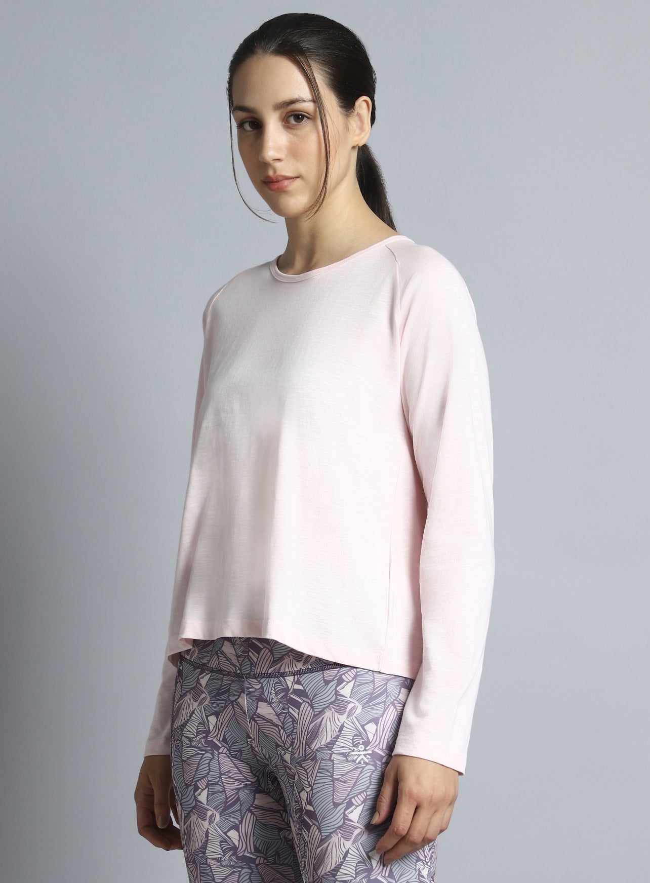 Women's Pink Yoga Flow Full Sleeve Top