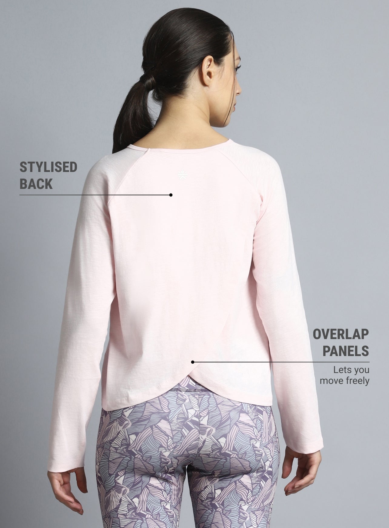 Women's Pink Yoga Flow Full Sleeve Top