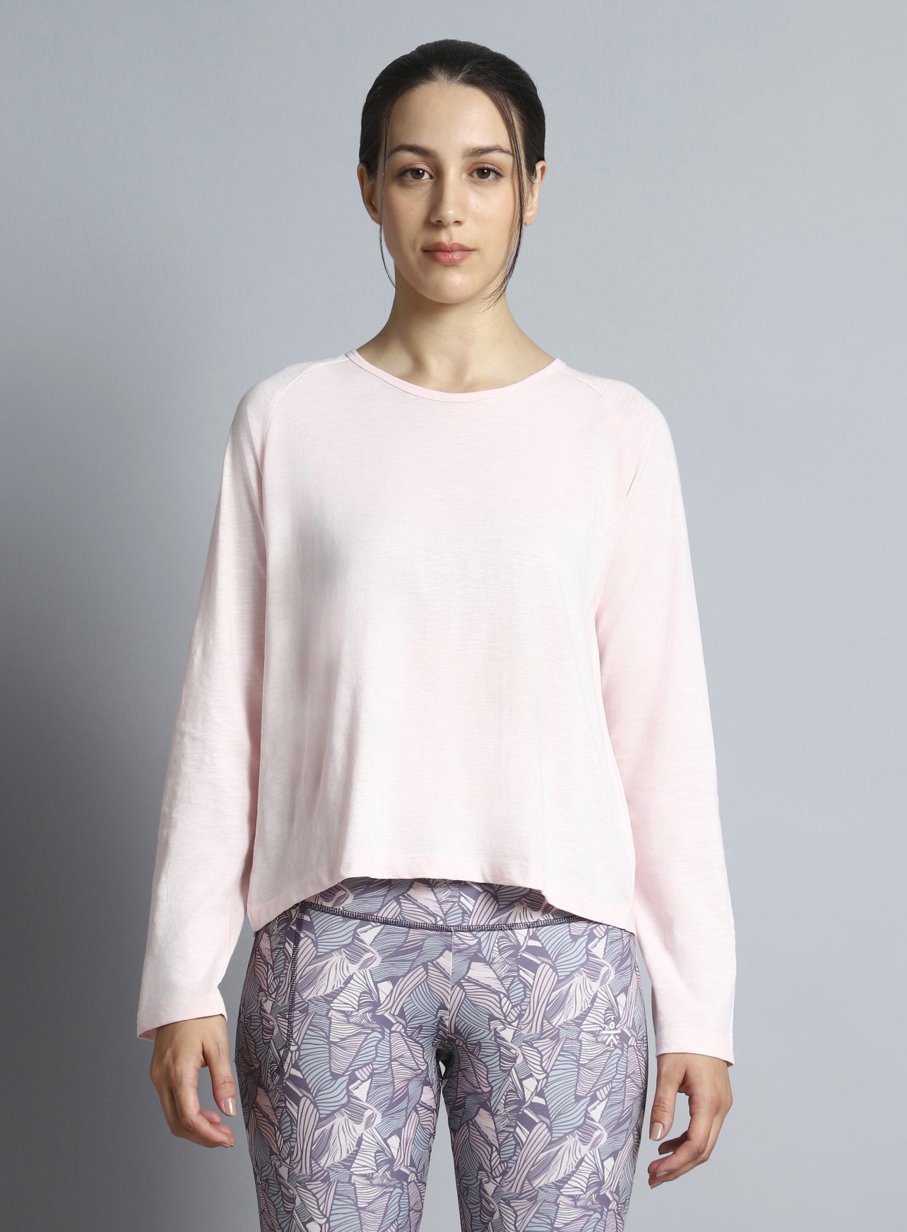 Women's Pink Yoga Flow Full Sleeve Top