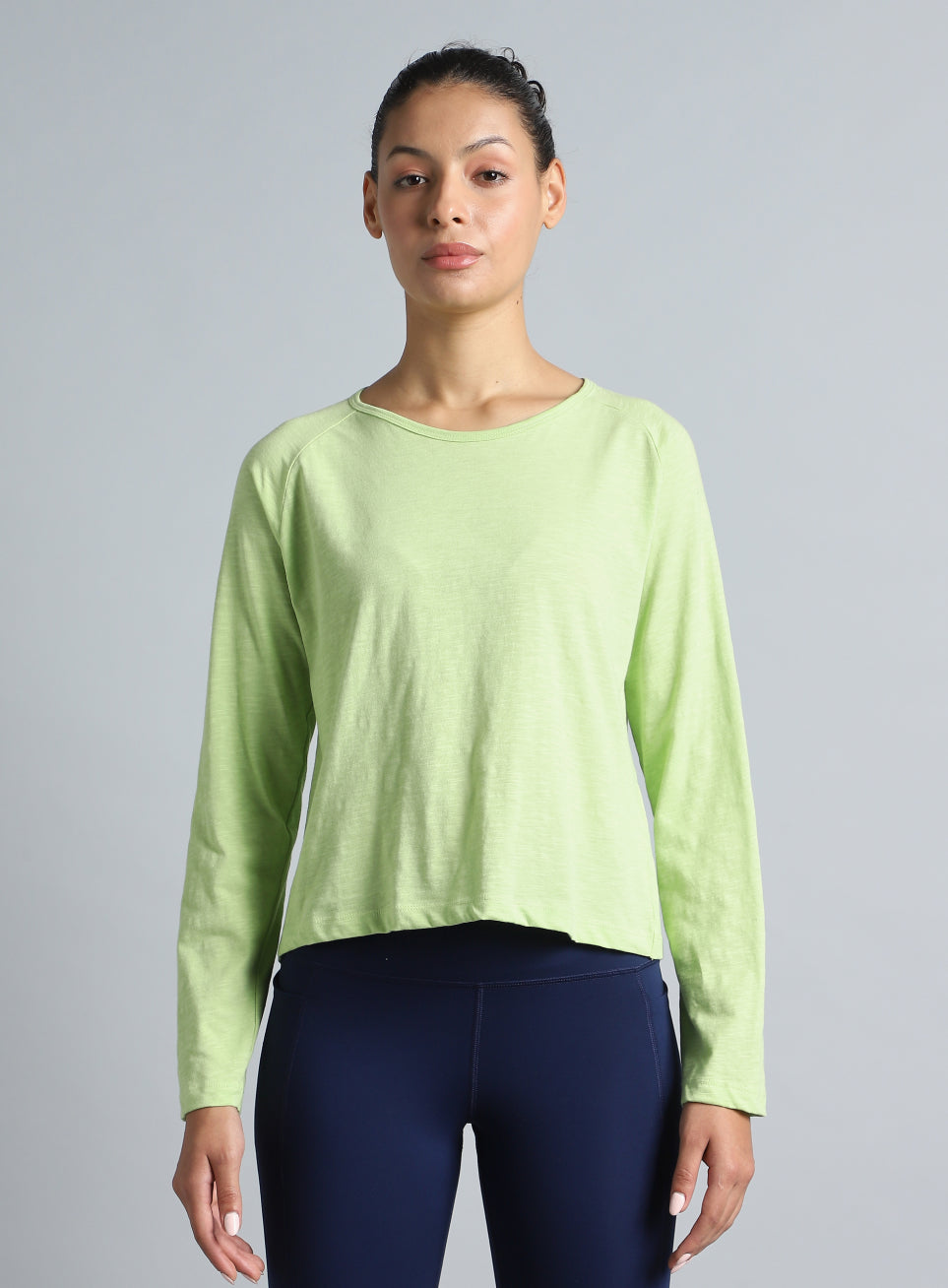 Women's Lime Yoga Flow Full Sleeve Top