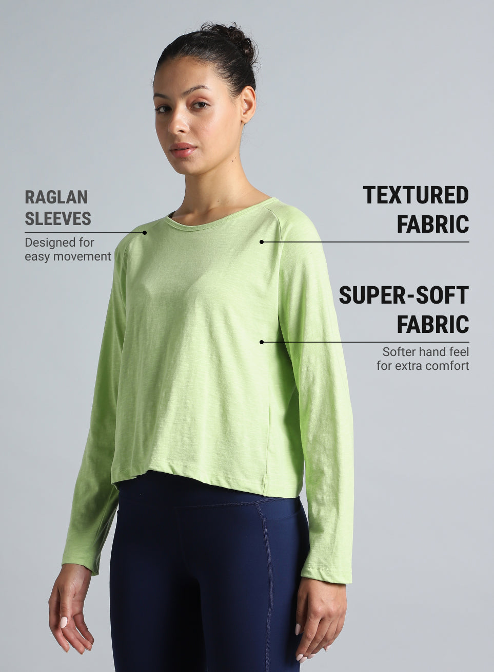 Women's Lime Yoga Flow Full Sleeve Top