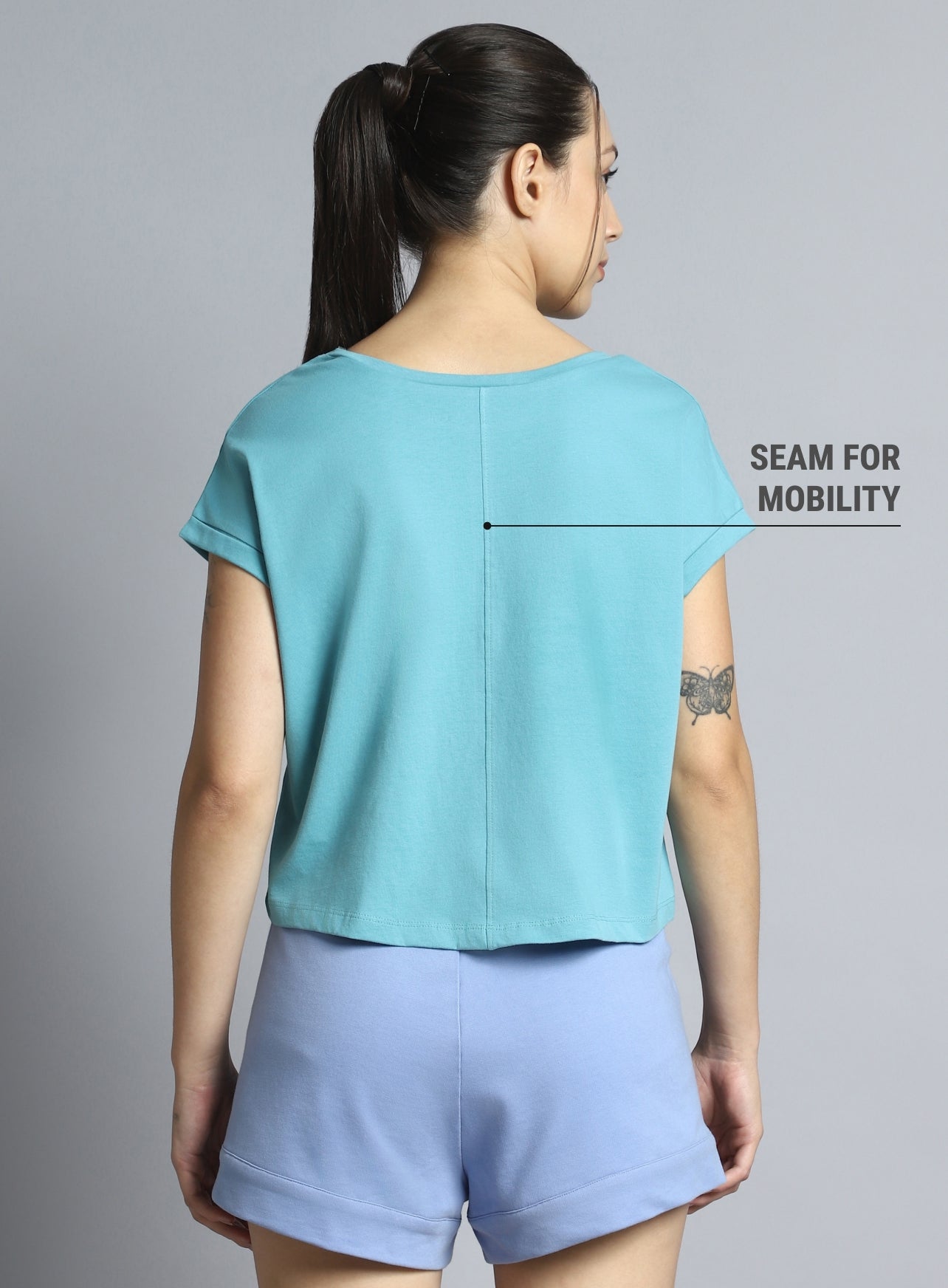 Women's Teal Yoga Harmony Graphic T-shirt