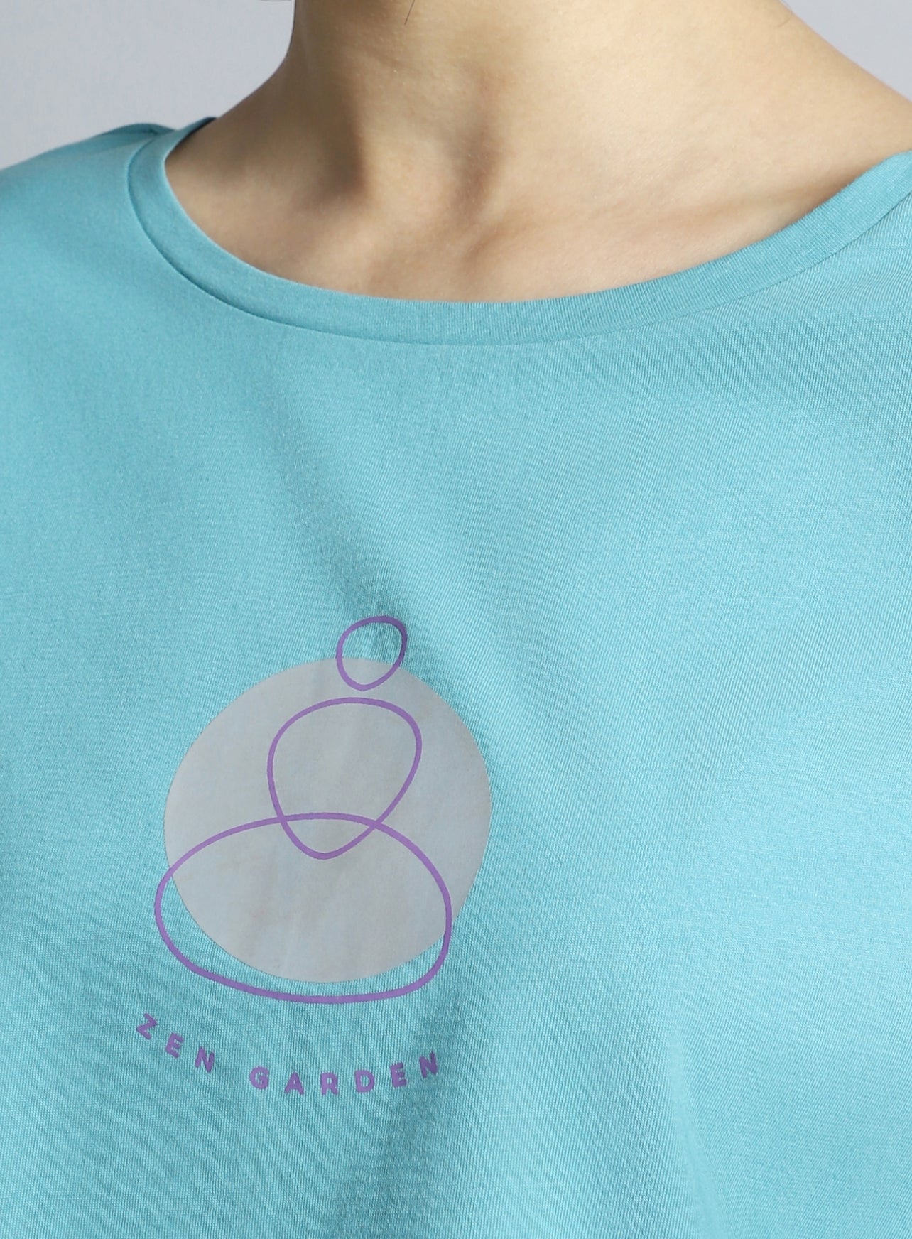 Women's Teal Yoga Harmony Graphic T-shirt