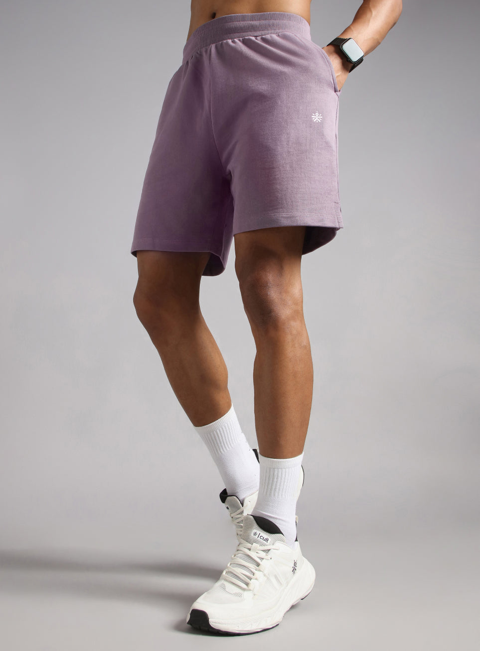 Men's Purple Train In Shorts