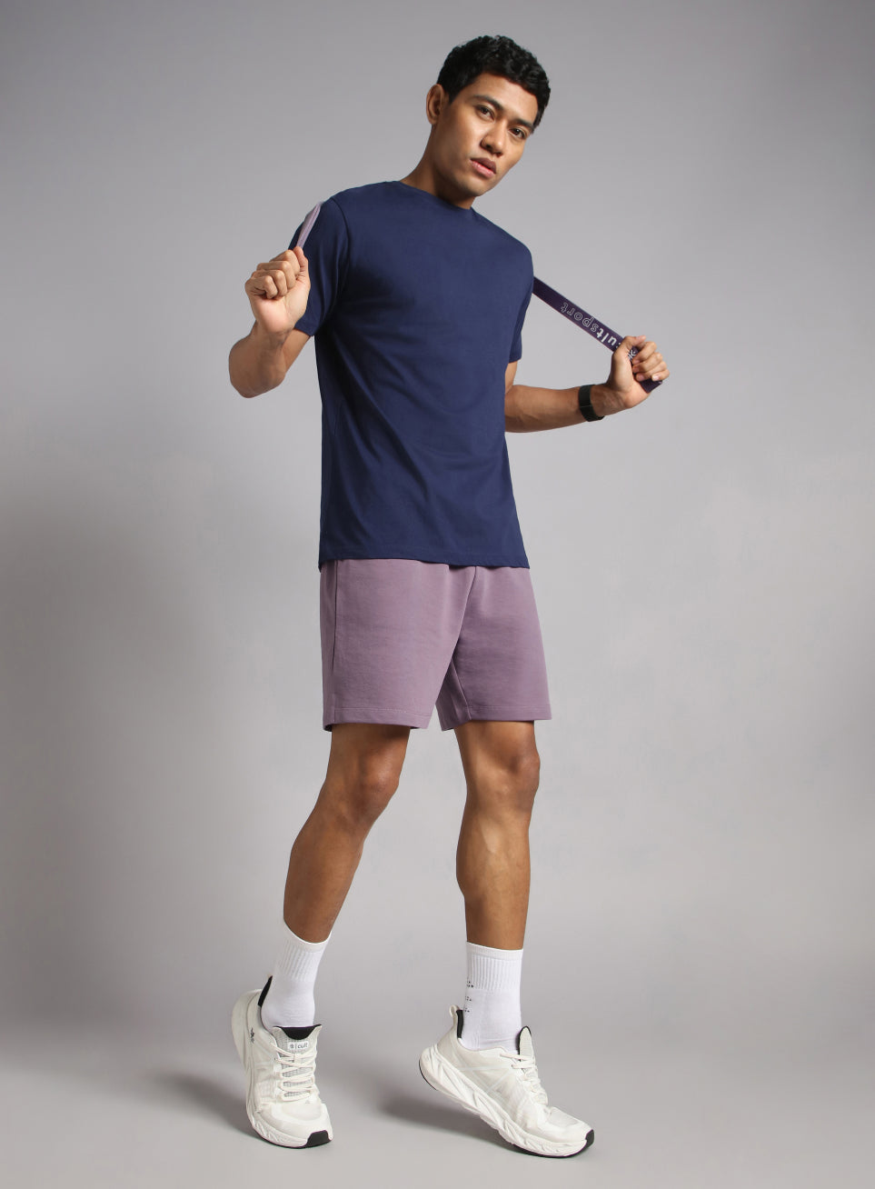 Men's Purple Train In Shorts