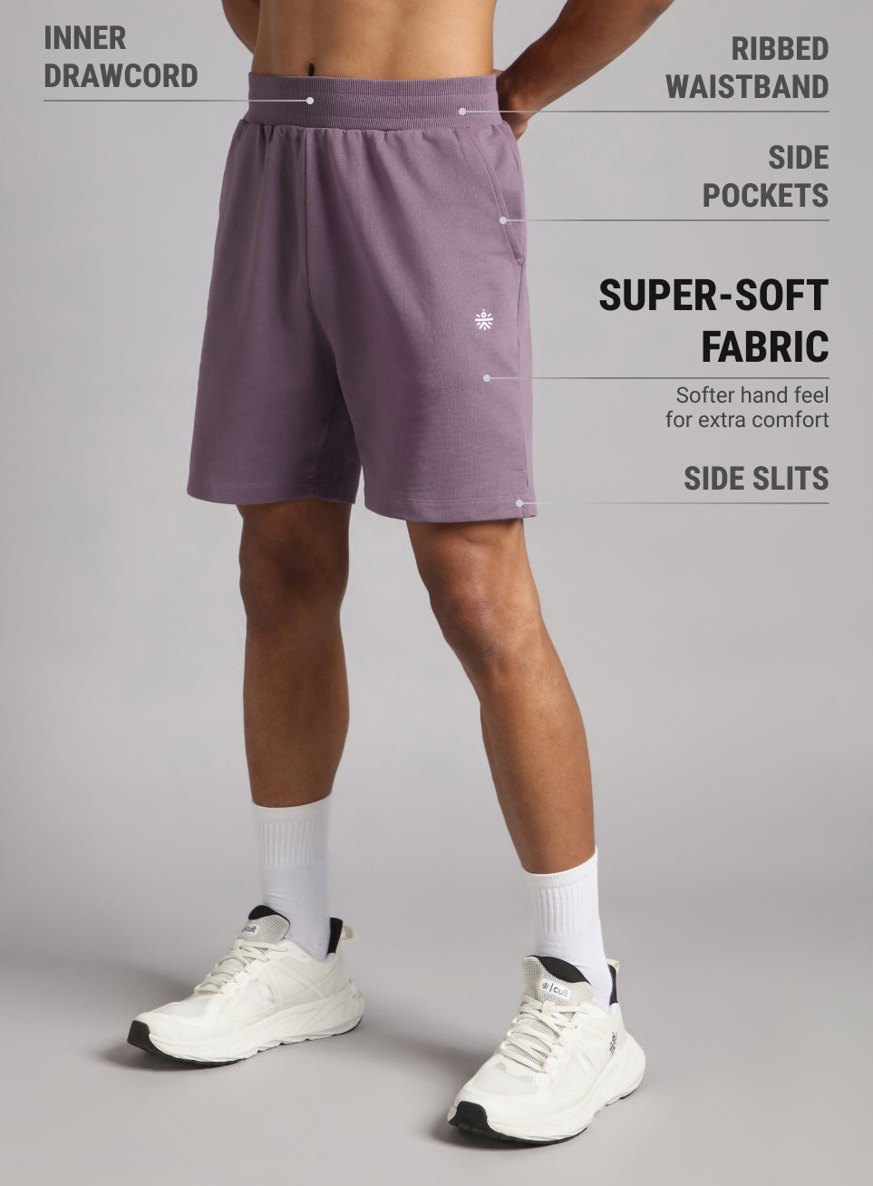 Men's Purple Train In Shorts