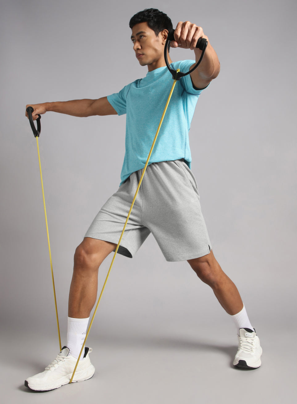 Men's Grey Train In Shorts