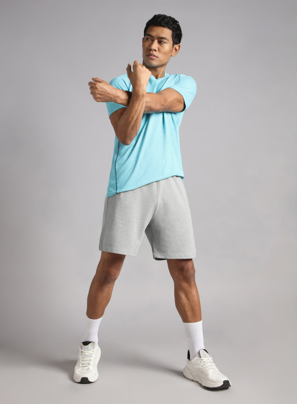 Men's Grey Train In Shorts