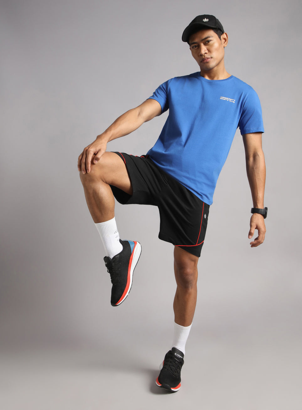 Men's Black Sports Club Shorts