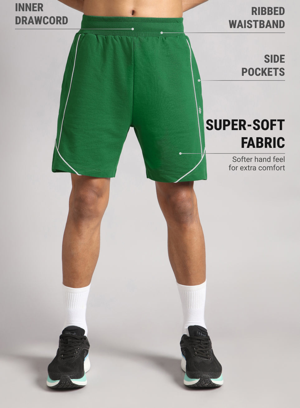 Men's Green Sports Club Shorts