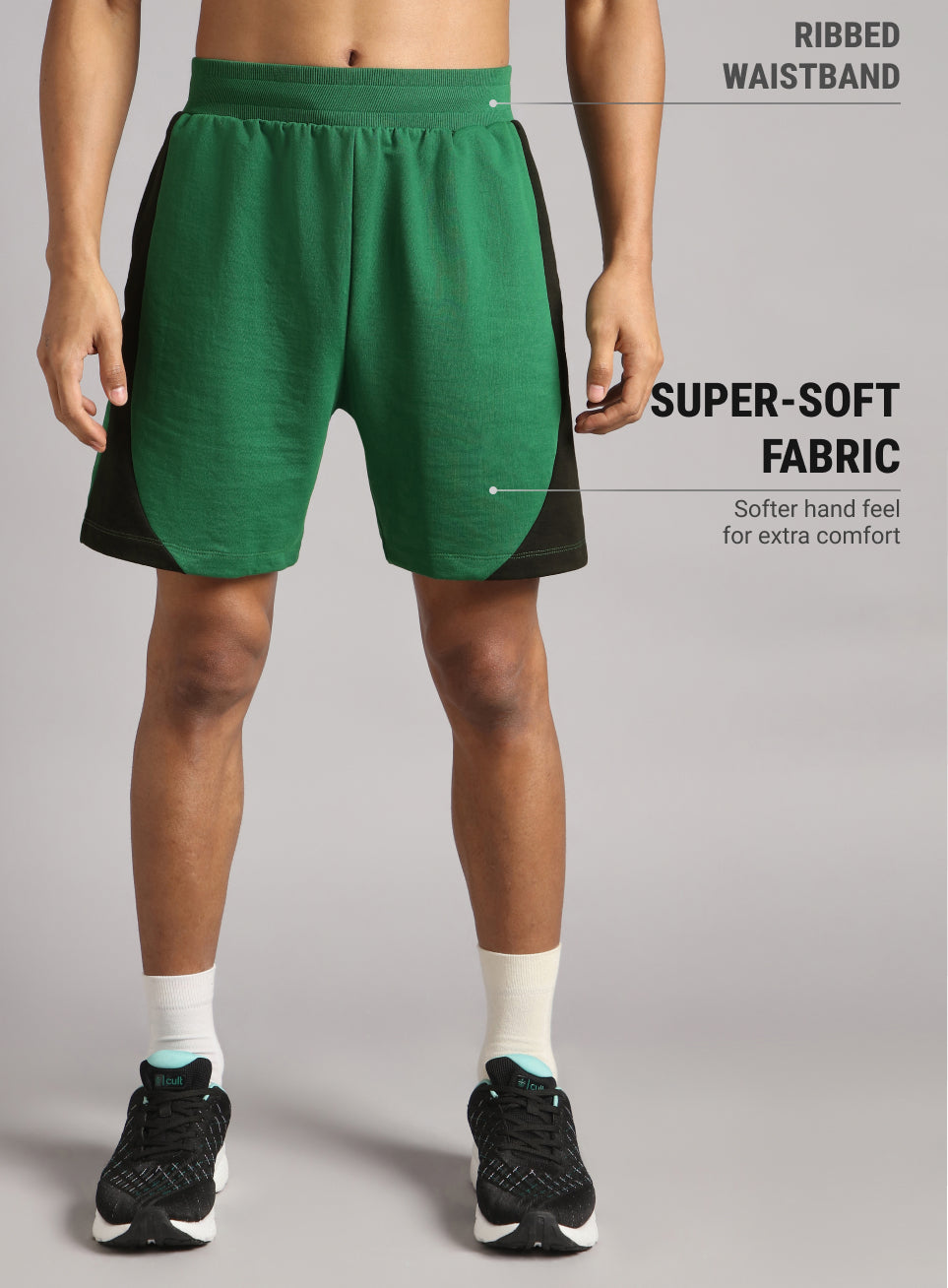 Men's Green Sports City Club Shorts