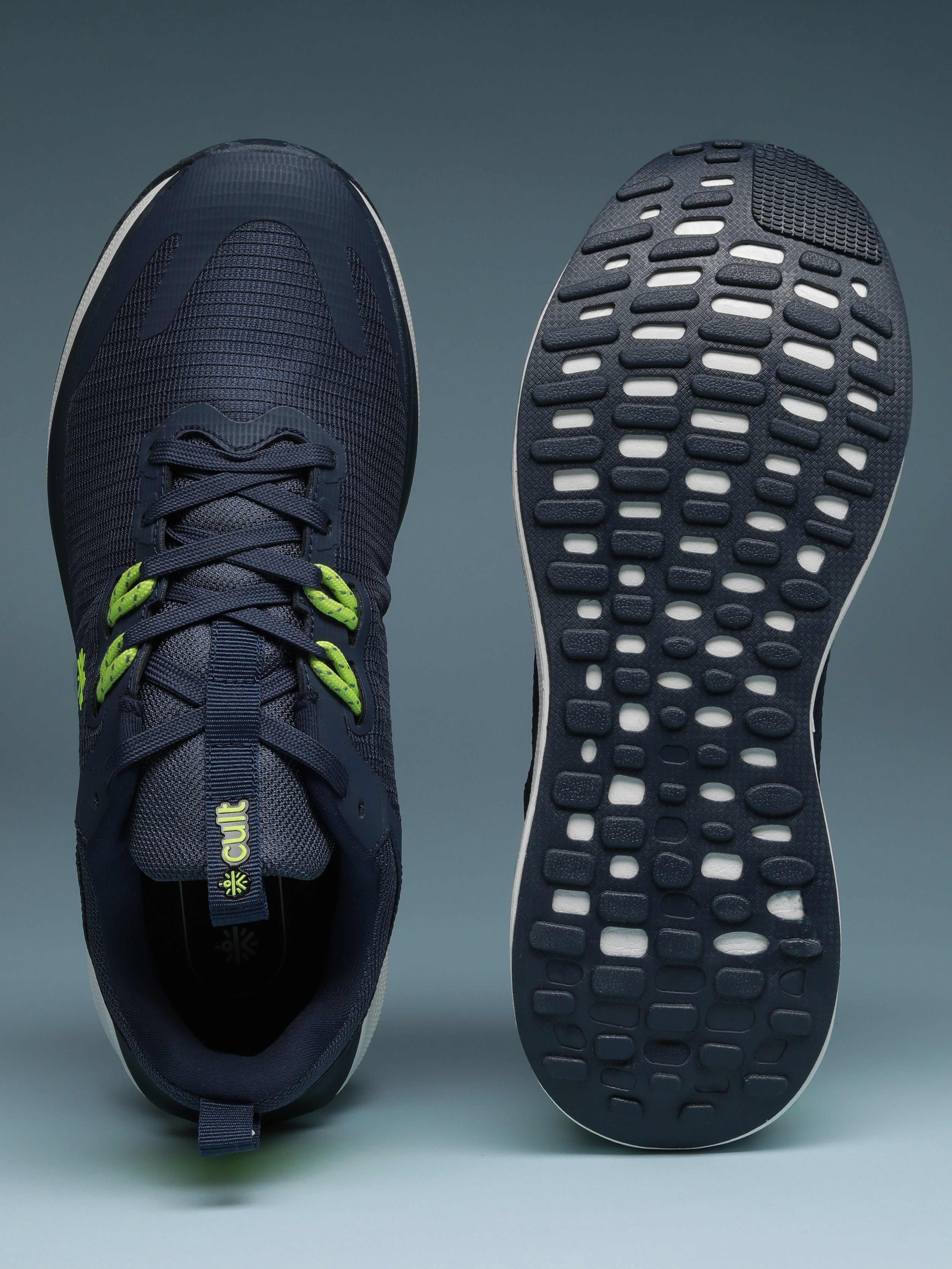 cult Men's Zyro Running Shoes - Navy/P.Green