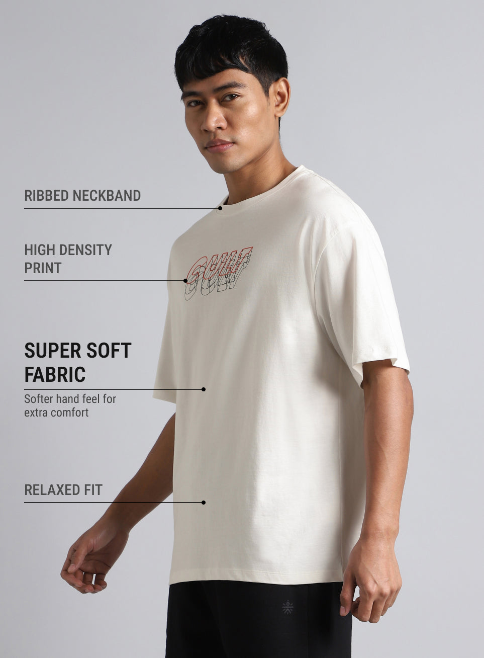 Men's White Cult Graphic Relaxed Fit T-shirt