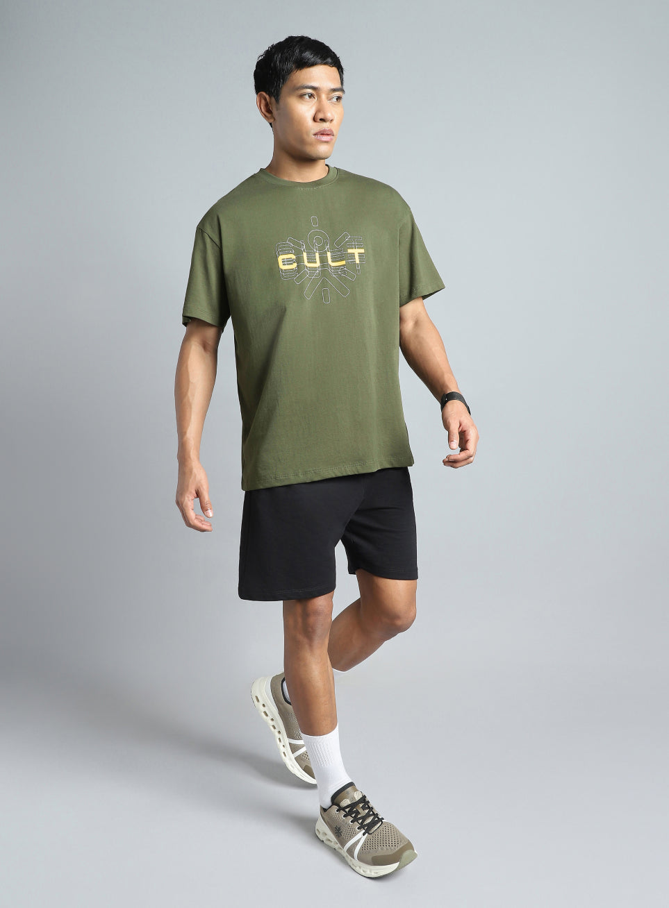 Men's Olive Cult Brand Carrier Graphic T-shirt