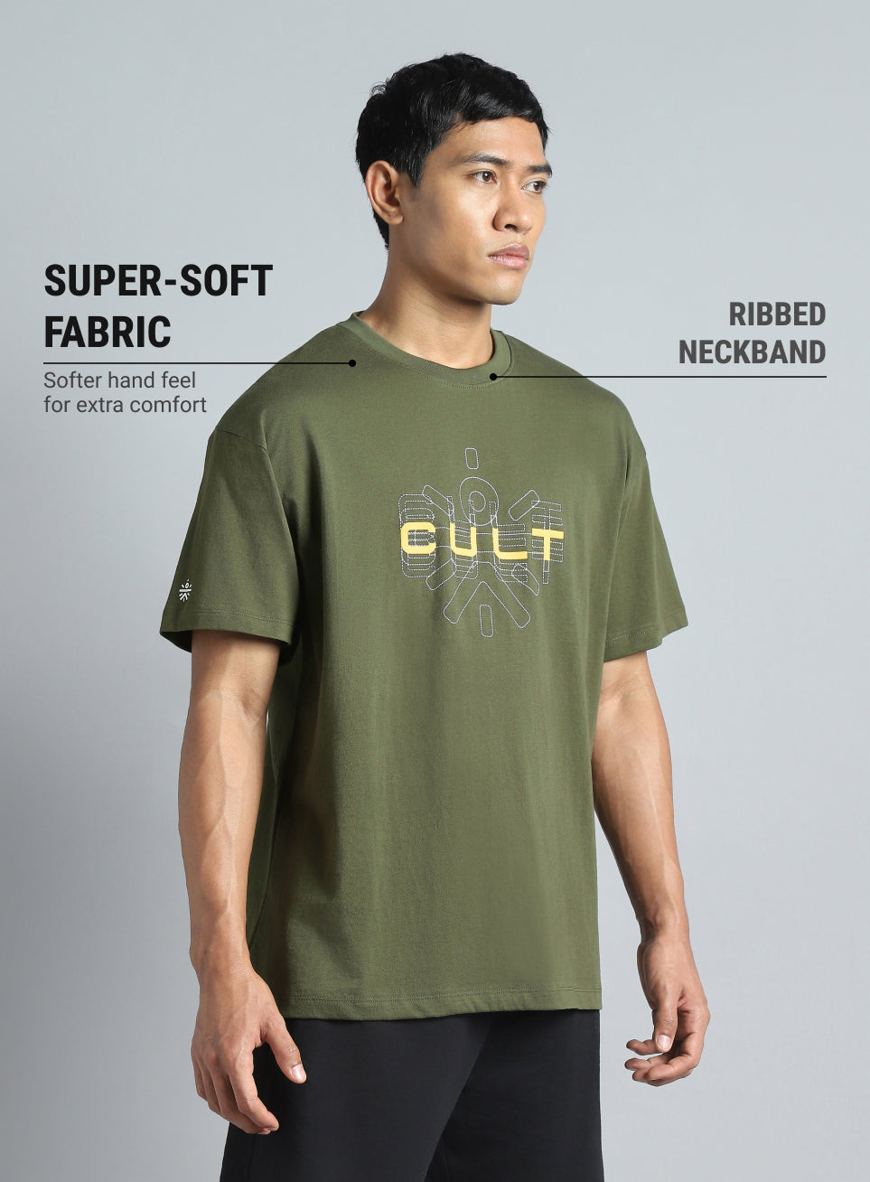 Men's Olive Cult Brand Carrier Graphic T-shirt