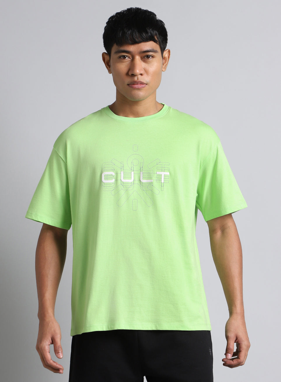 Men's Lime Cult Brand Carrier Graphic T-shirt