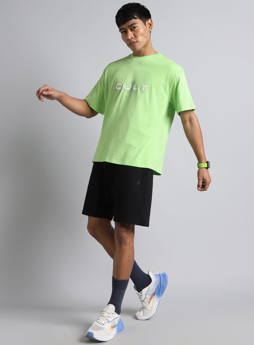 Men's Lime Cult Brand Carrier Graphic T-shirt