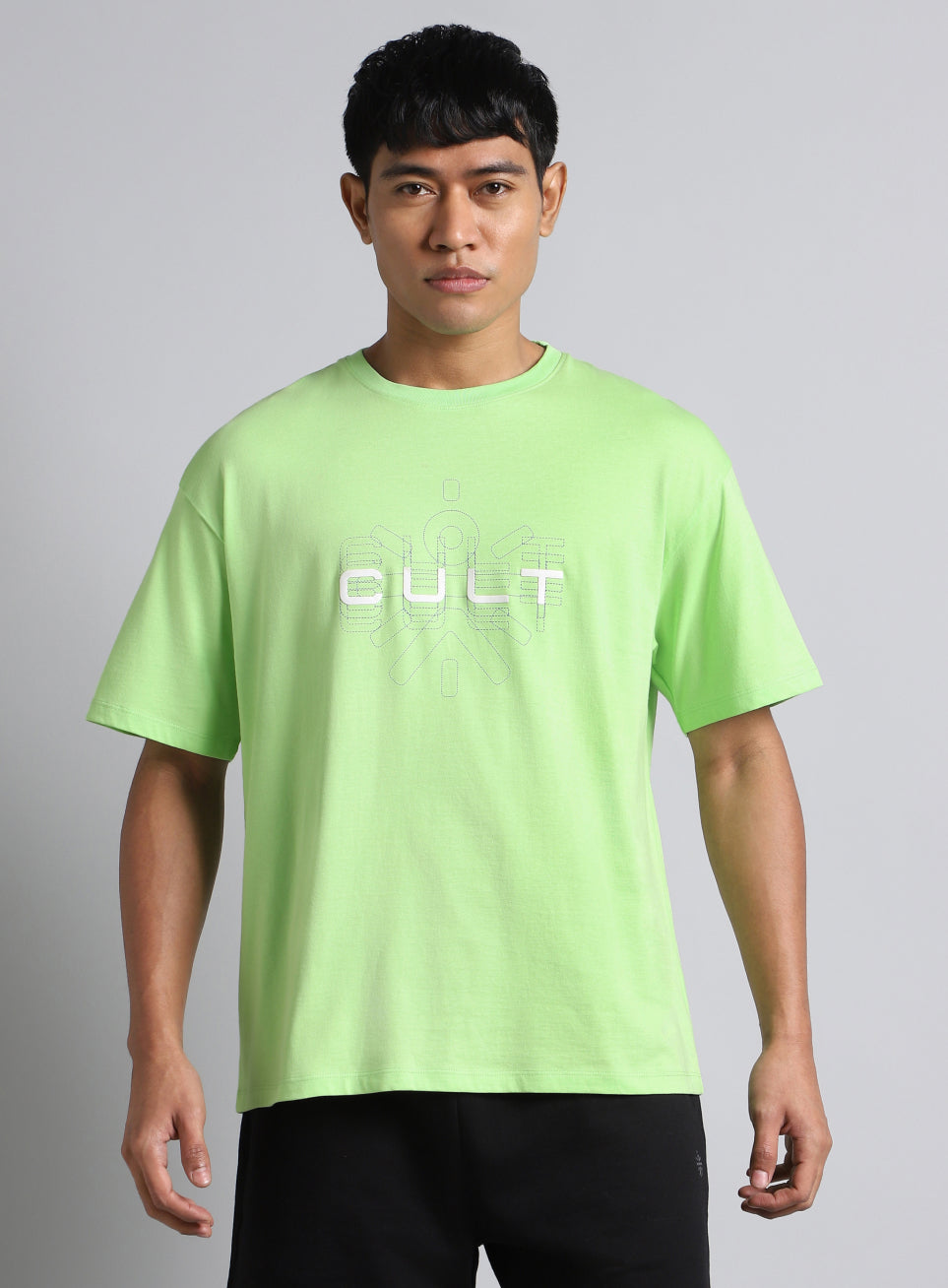 Men's Lime Cult Brand Carrier Graphic T-shirt