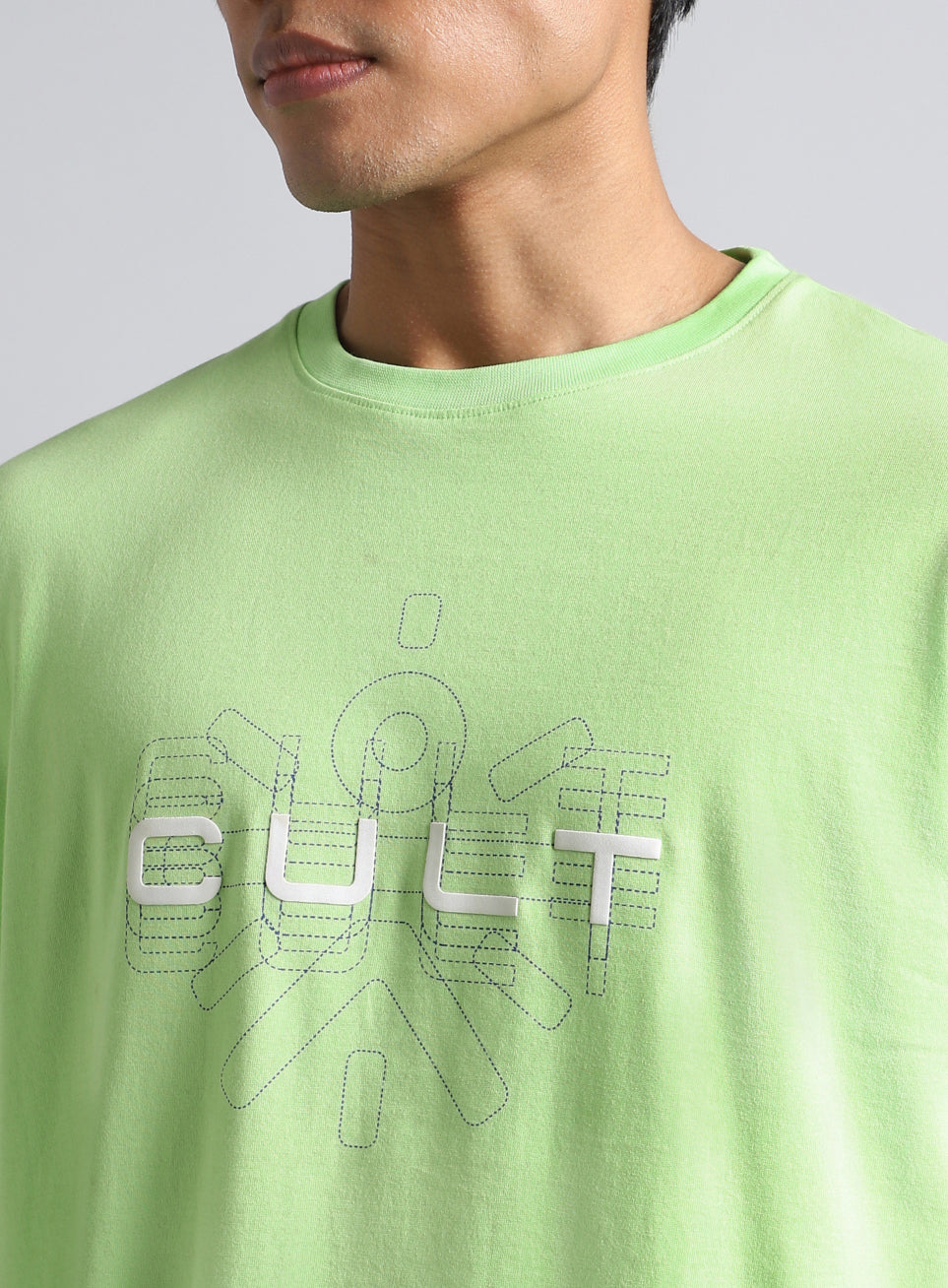 Men's Lime Cult Brand Carrier Graphic T-shirt