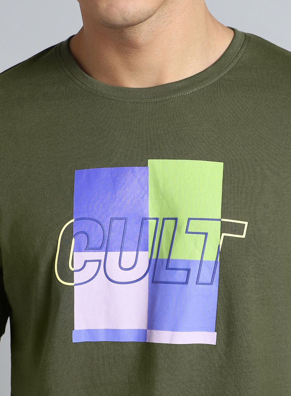 Men's Olive Cult Graphic T-shirt