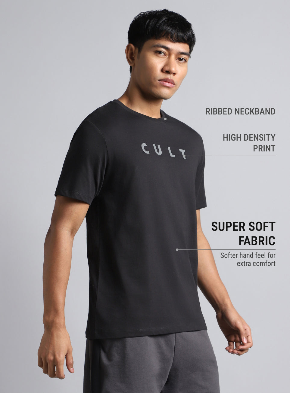 Men's Black Cult Graphic T-shirt