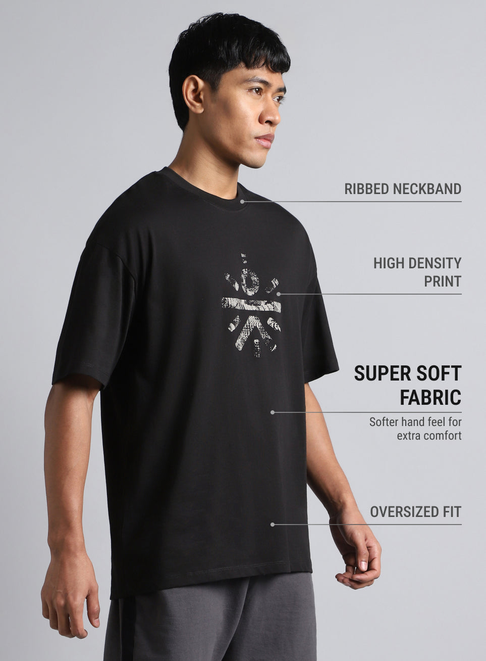Men's Black Cult Brand Carrier Oversized Fit T-shirt