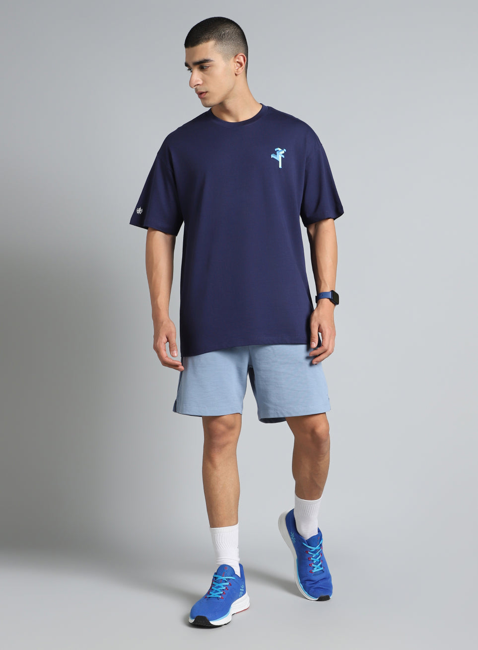 Men's Navy Cult Graphic Oversized Fit T-shirt