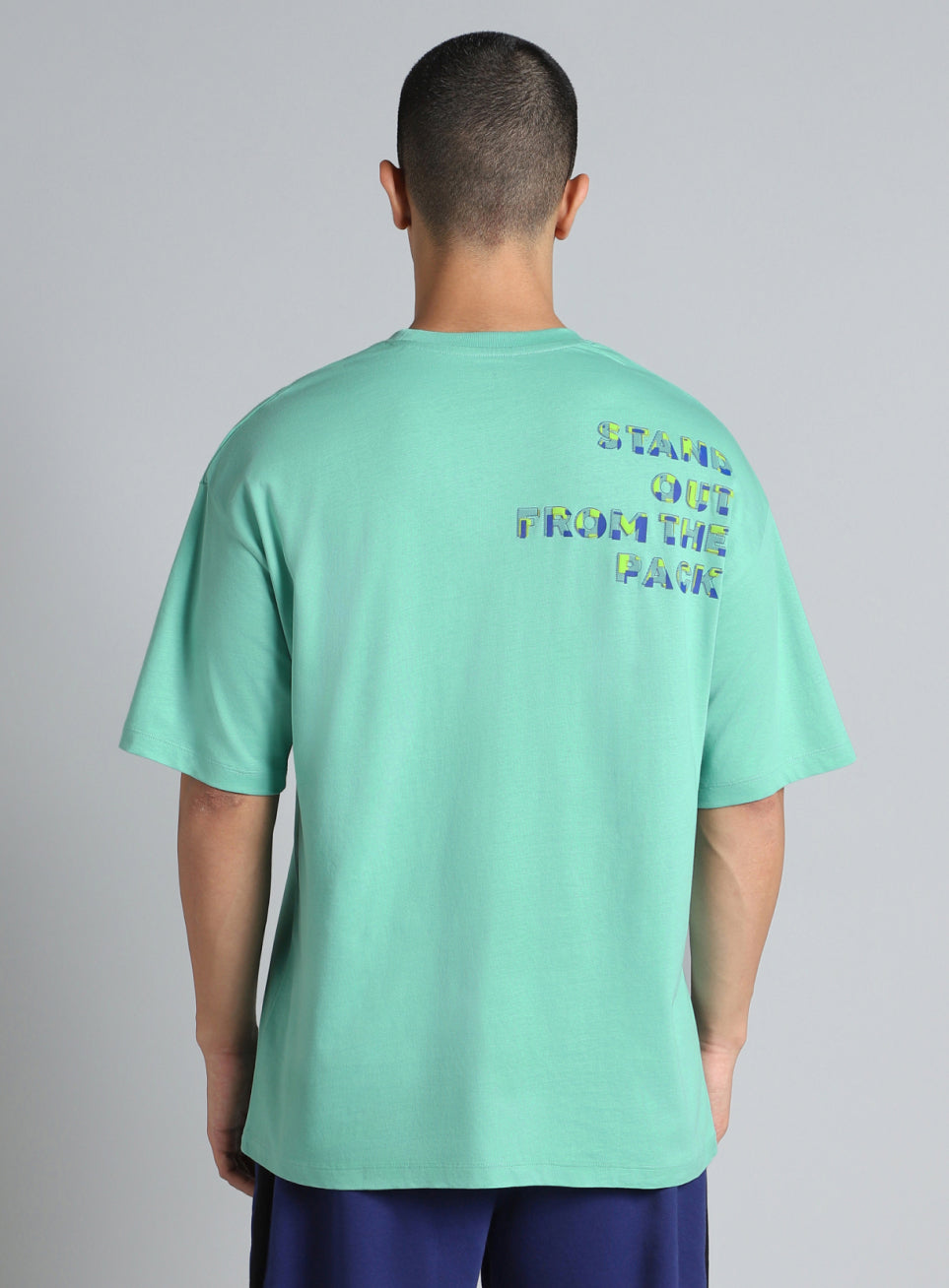 Men's Green Cult Graphic Oversized Fit T-shirt