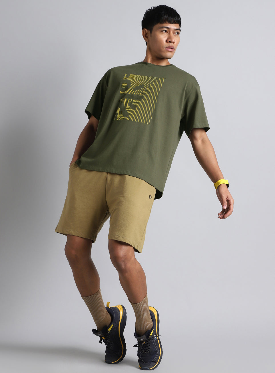 Men's Olive Cult Branding Graphic T-shirt