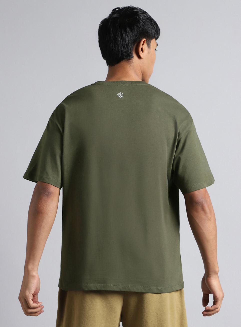 Men's Olive Cult Branding Graphic T-shirt