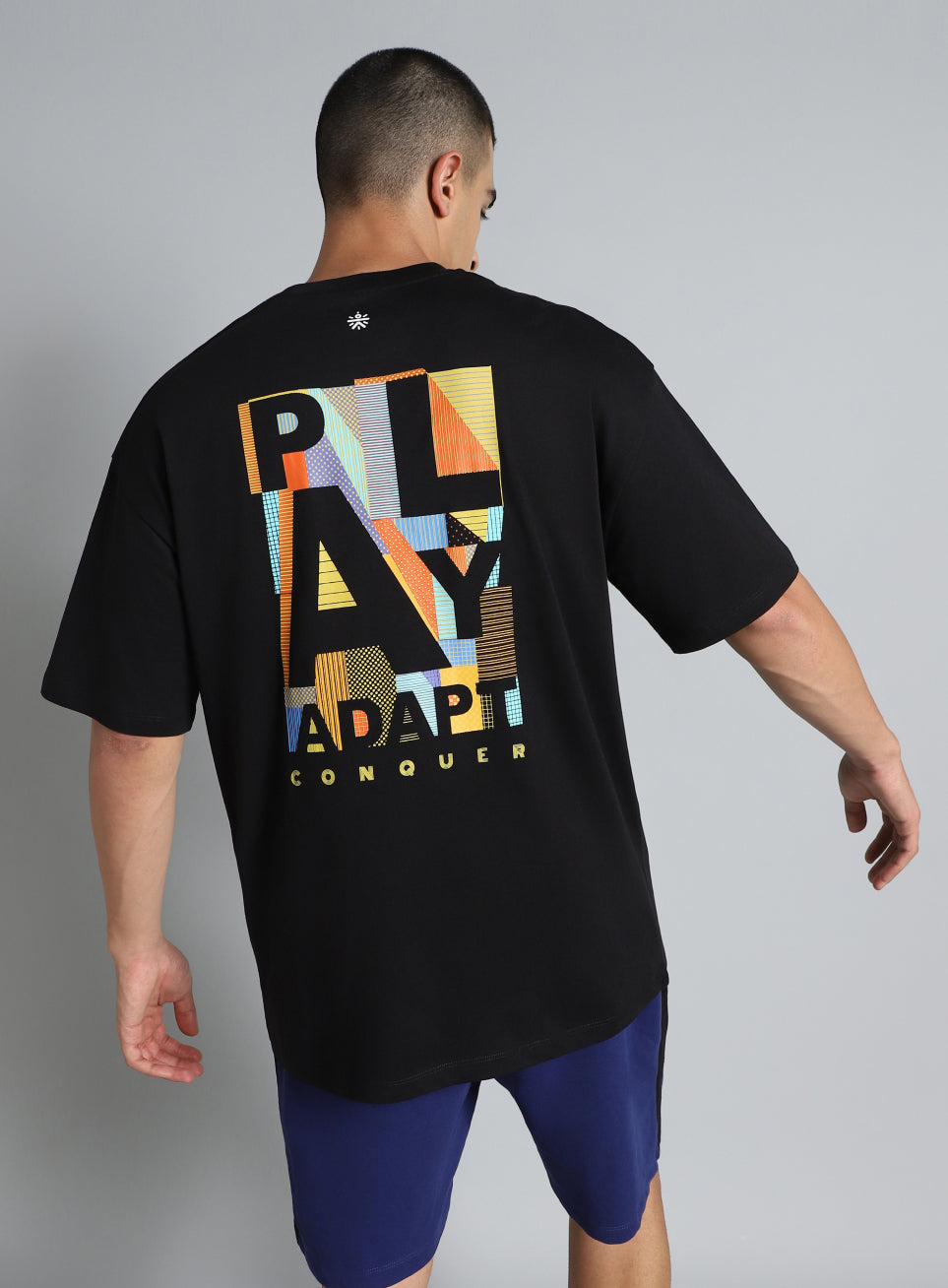 Men's Black Cult Graphic Oversized Fit T-shirt