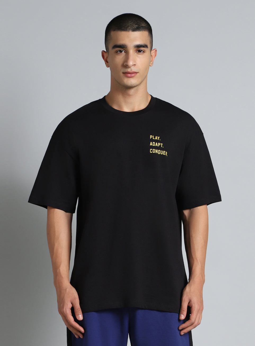 Men's Black Cult Graphic Oversized Fit T-shirt