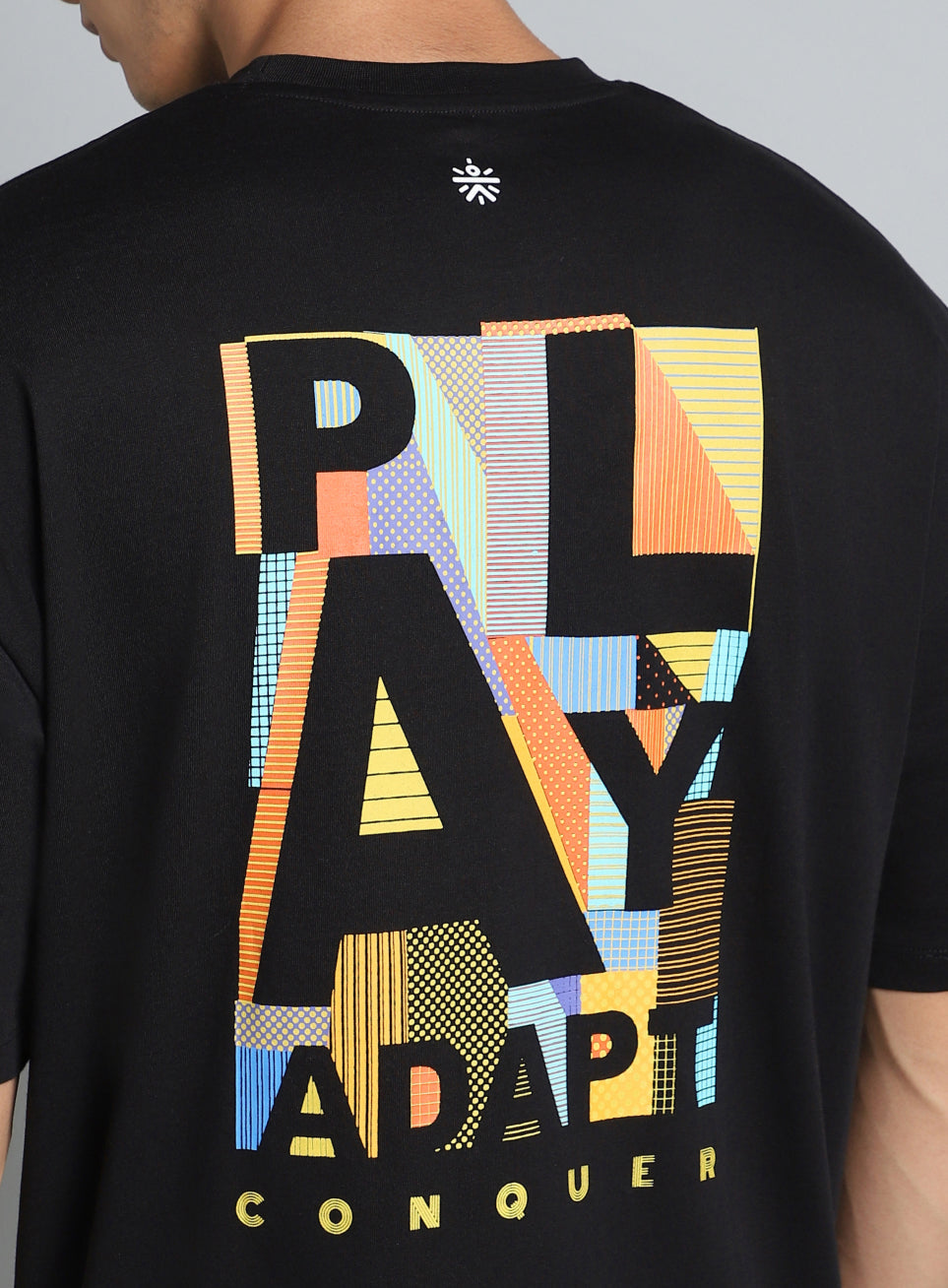 Men's Black Cult Graphic Oversized Fit T-shirt