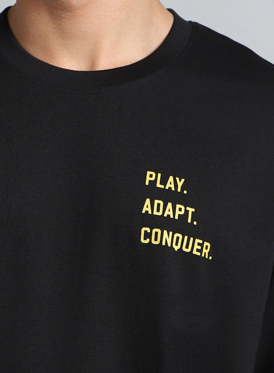 Men's Black Cult Graphic Oversized Fit T-shirt