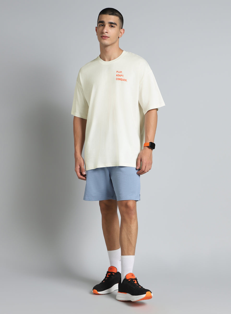 Men's White Cult Graphic Oversized Fit T-shirt