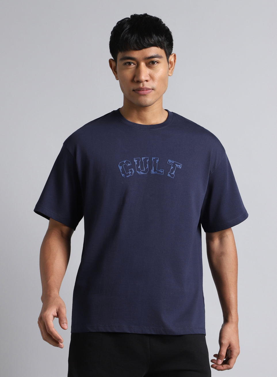 Men's Navy Cult Branding Graphic Relaxed T-shirt