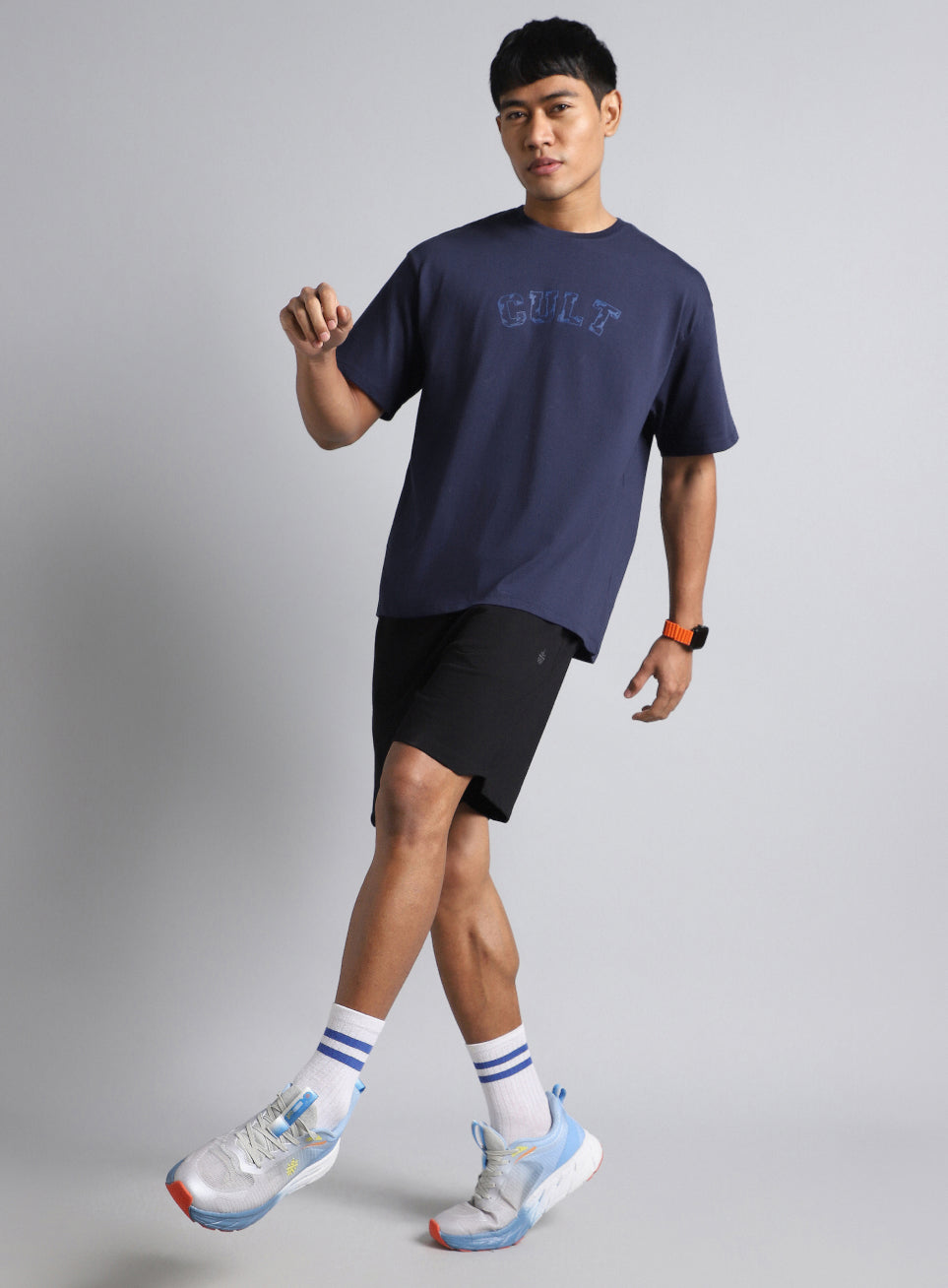 Men's Navy Cult Branding Graphic Relaxed T-shirt