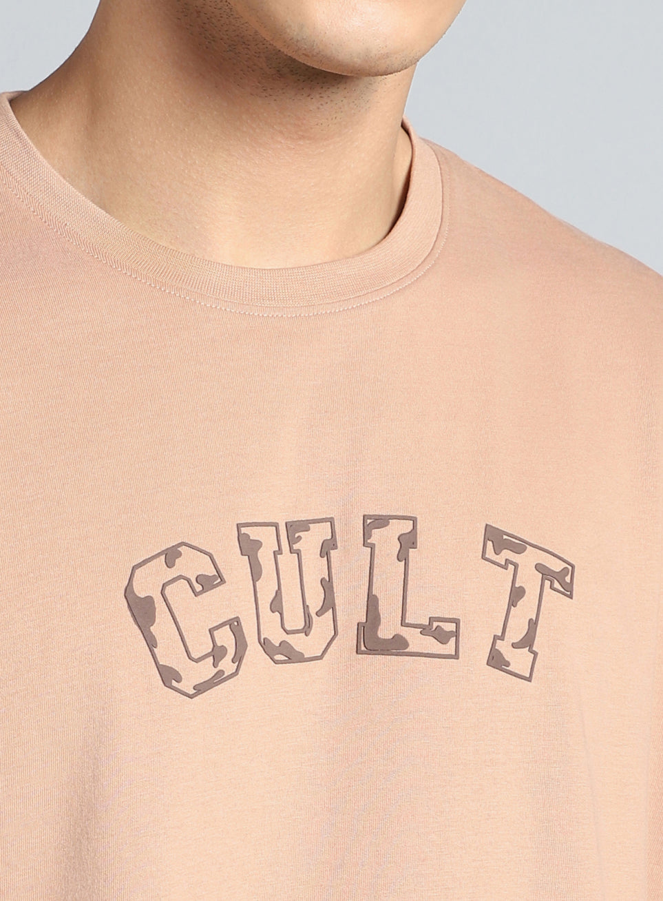 Men's Brown Cult Branding Graphic Relaxed T-shirt