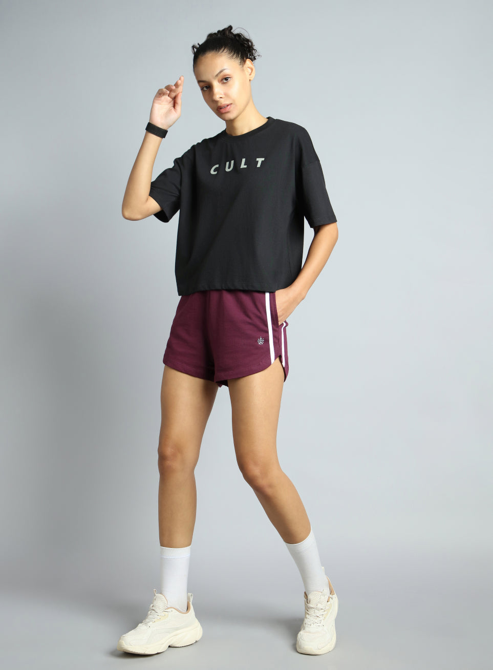 Women's Black Tonal Branding Graphic T-shirt