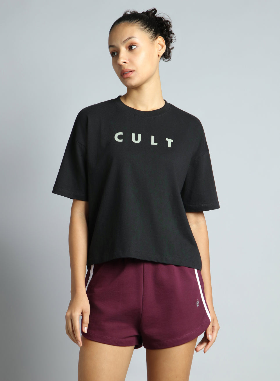 Women's Black Tonal Branding Graphic T-shirt