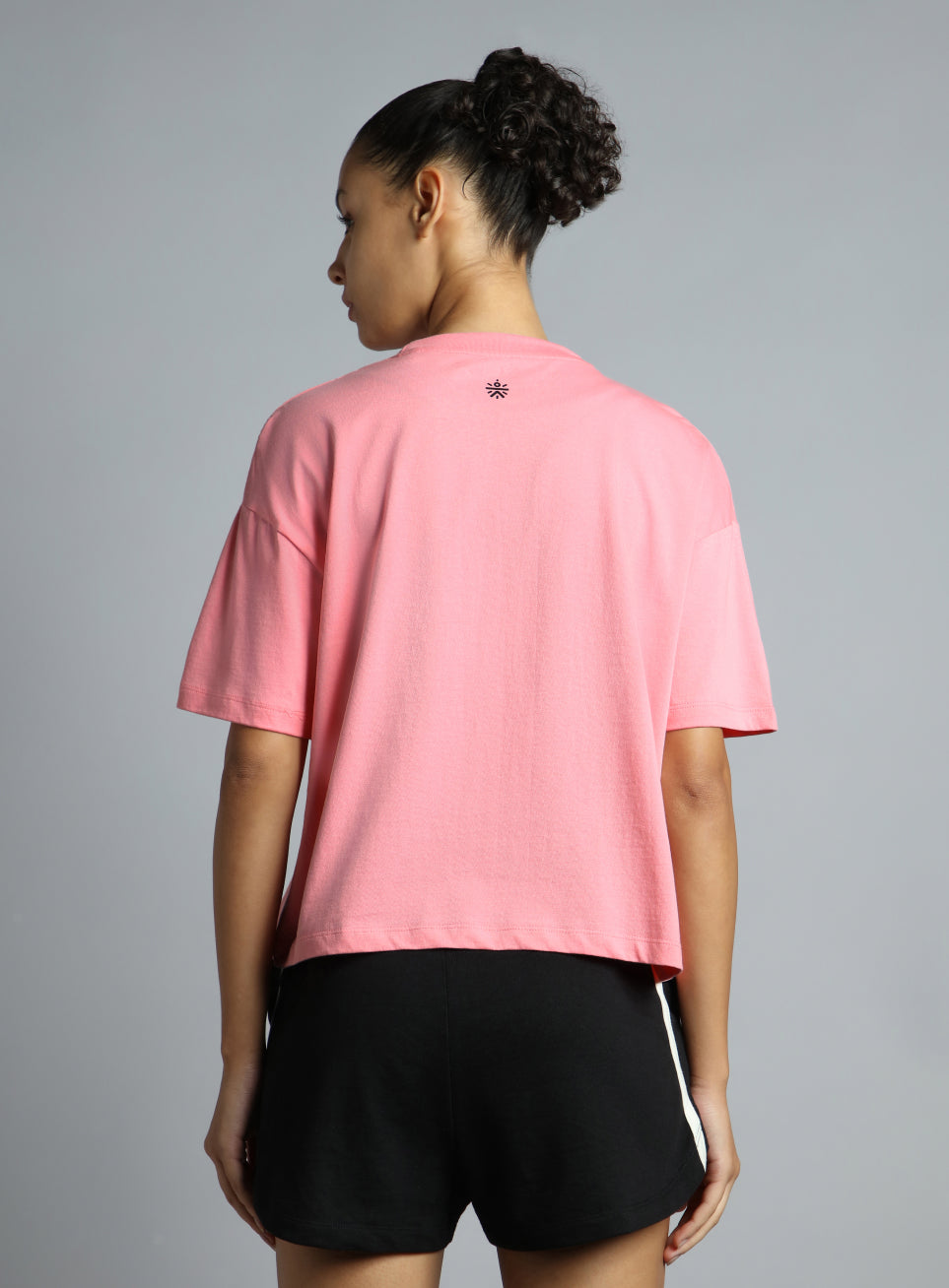 Women's Pink Tonal Branding Graphic T-shirt