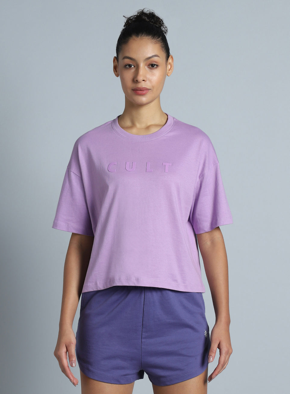 Women's Purple Tonal Branding Graphic T-shirt