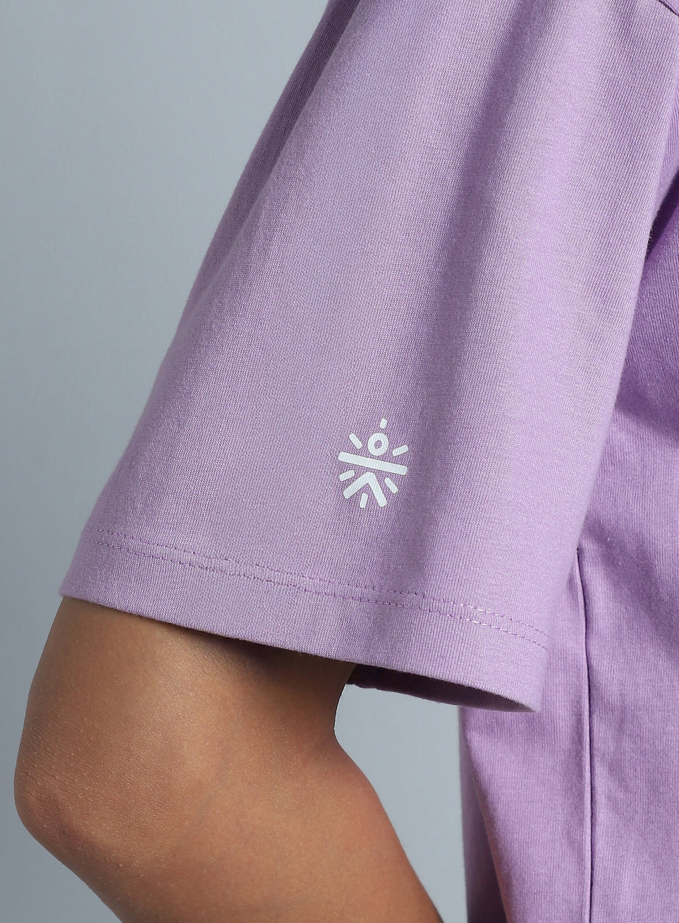 Women's Purple Back print Oversized fit T-shirt