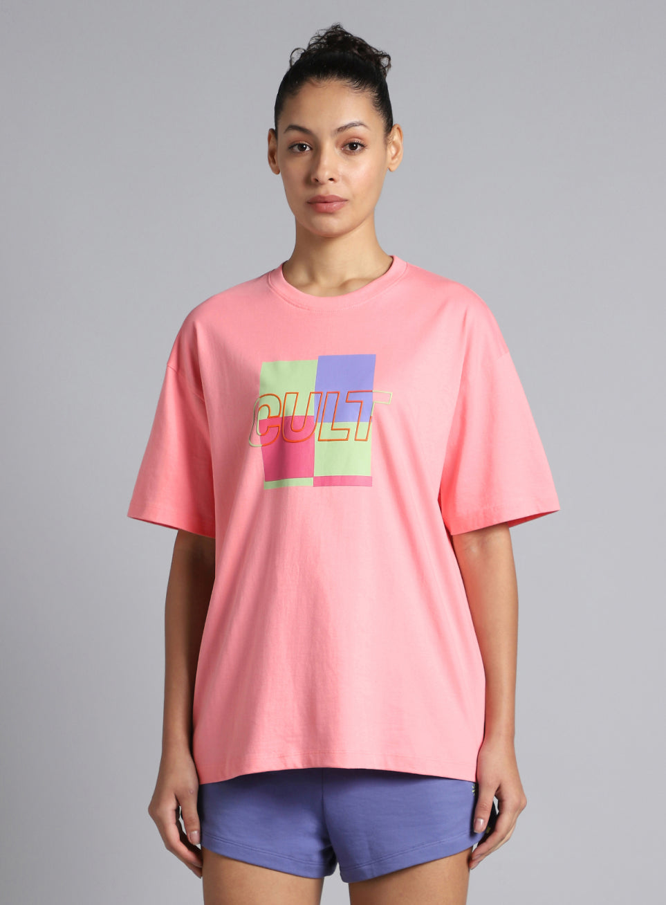 Women's Pink Cult Brand Carrier Oversized T-shirt