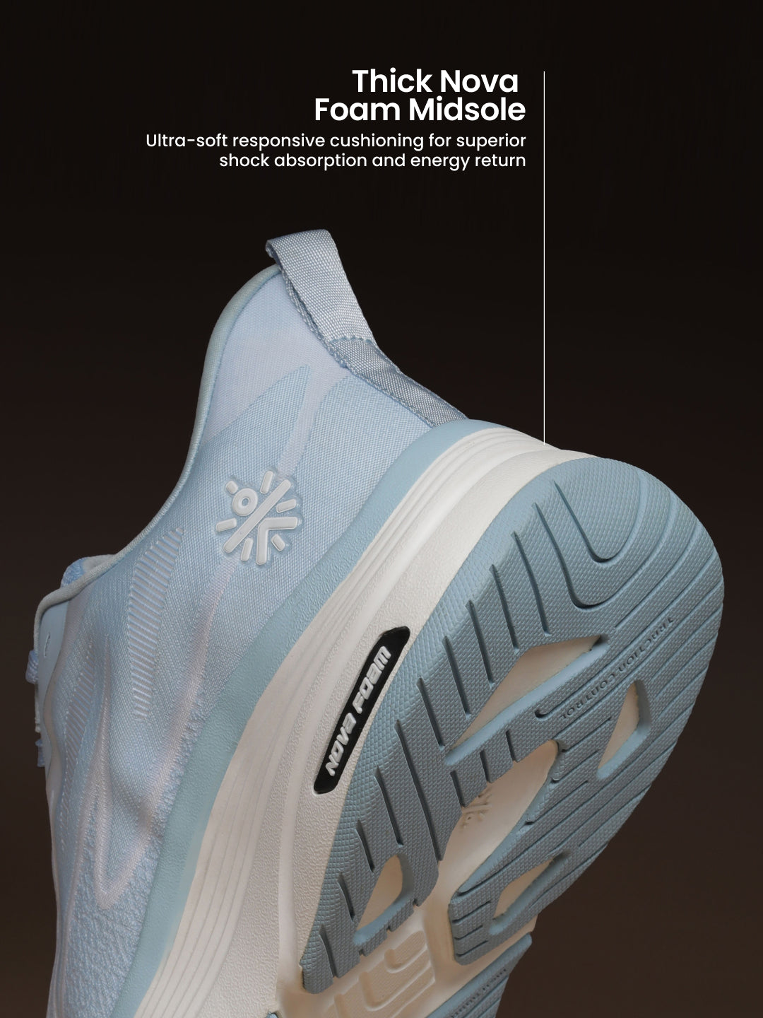 cult Men's FlexRide Running Shoes - Ice Blue/White