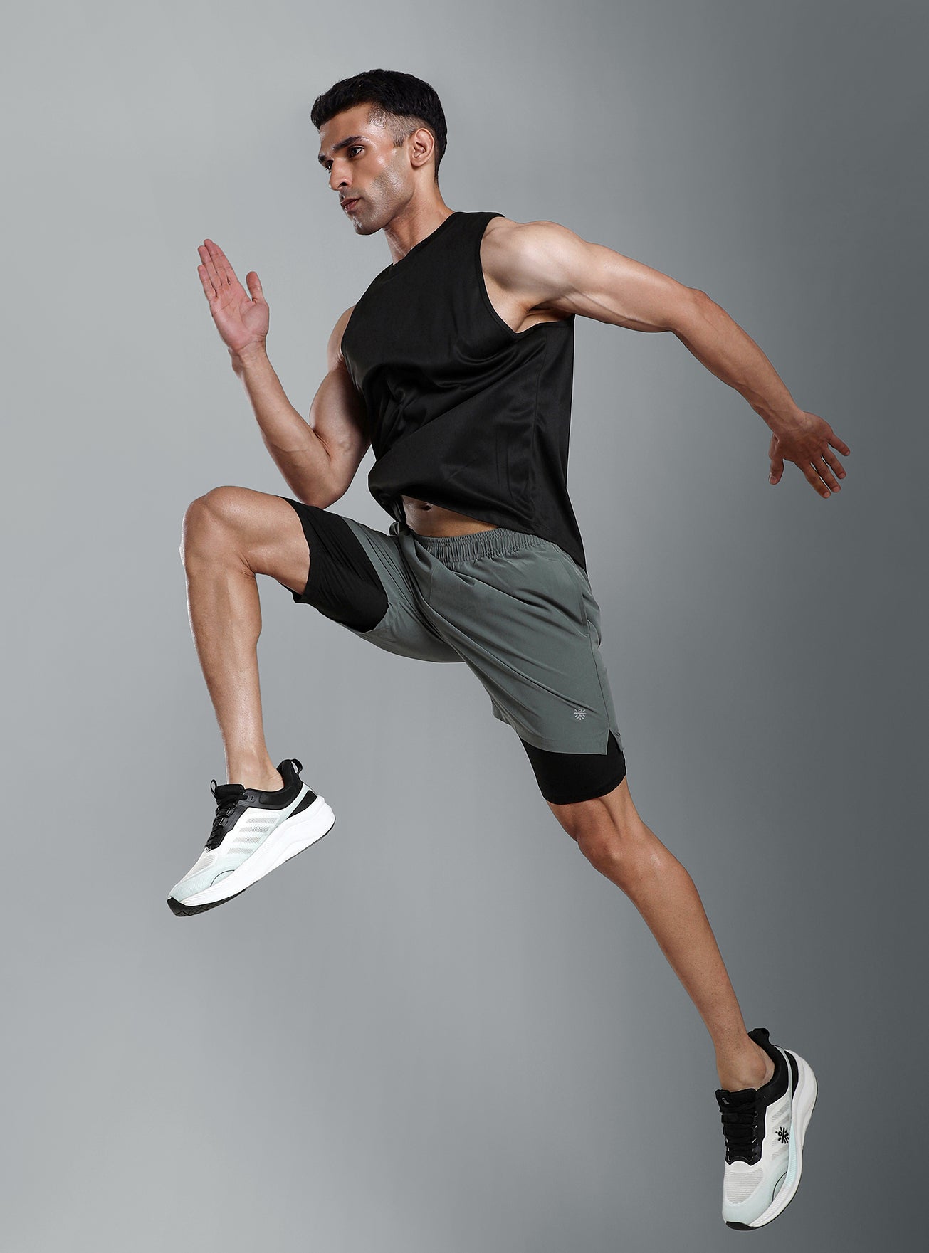 cult Men's Flowtech Running Shoes - Grey/Black