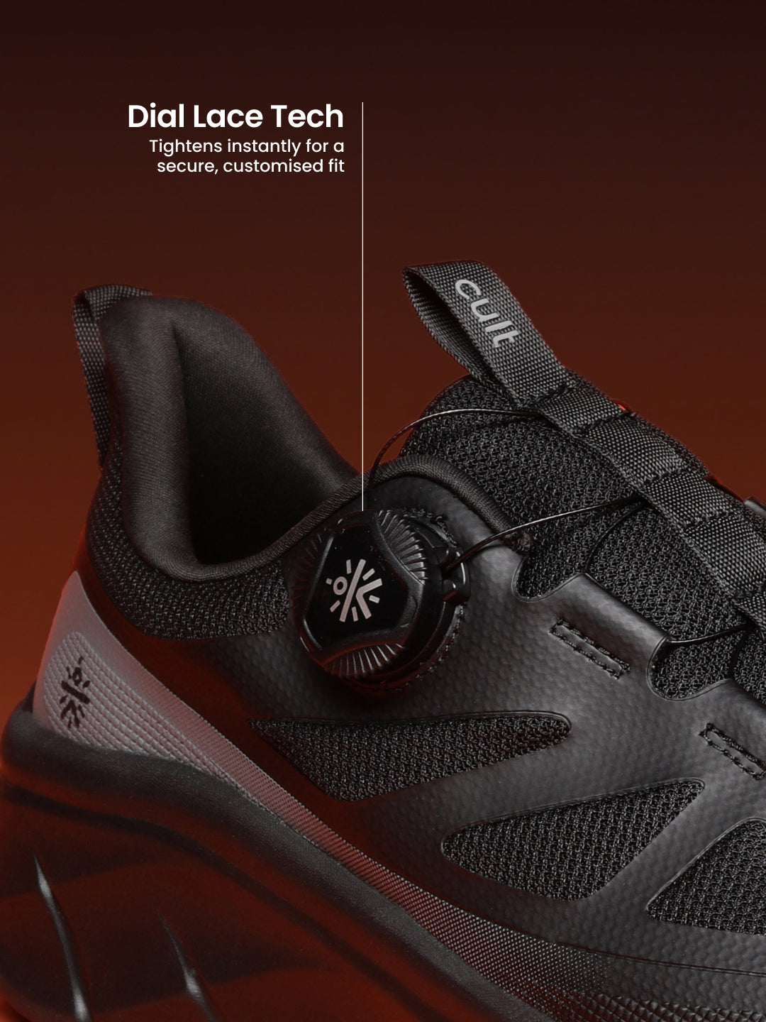 cult Men's AeroSprint Walking Shoes - Black/D.Grey