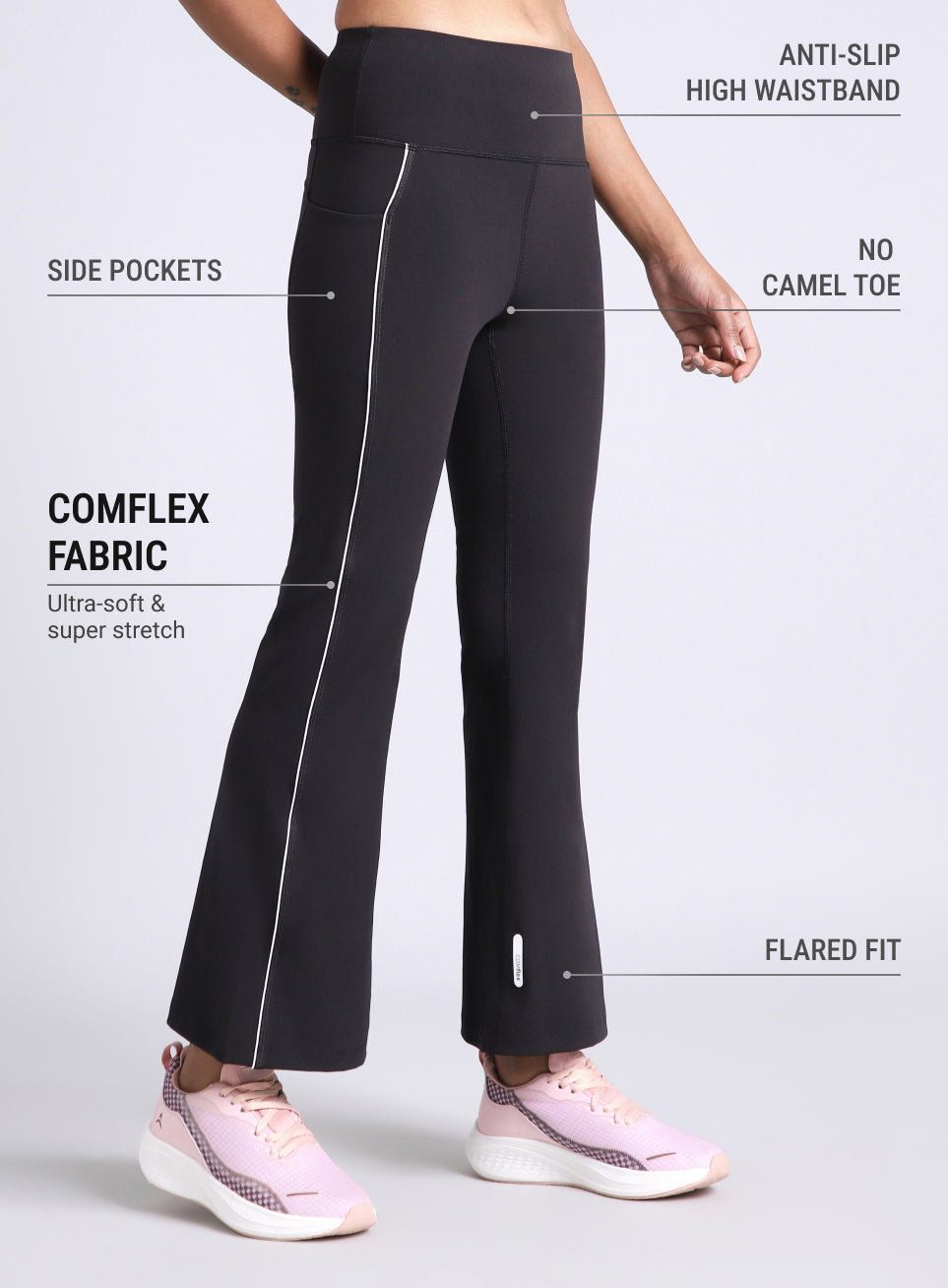 Women's Black Hype Up Flare COMFlex Flarepants