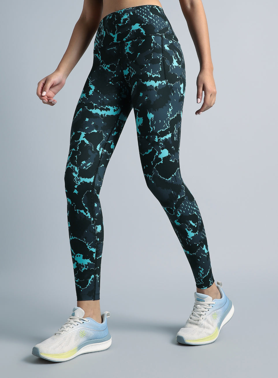 Women's Navy Pacer AOP Comflex Tights