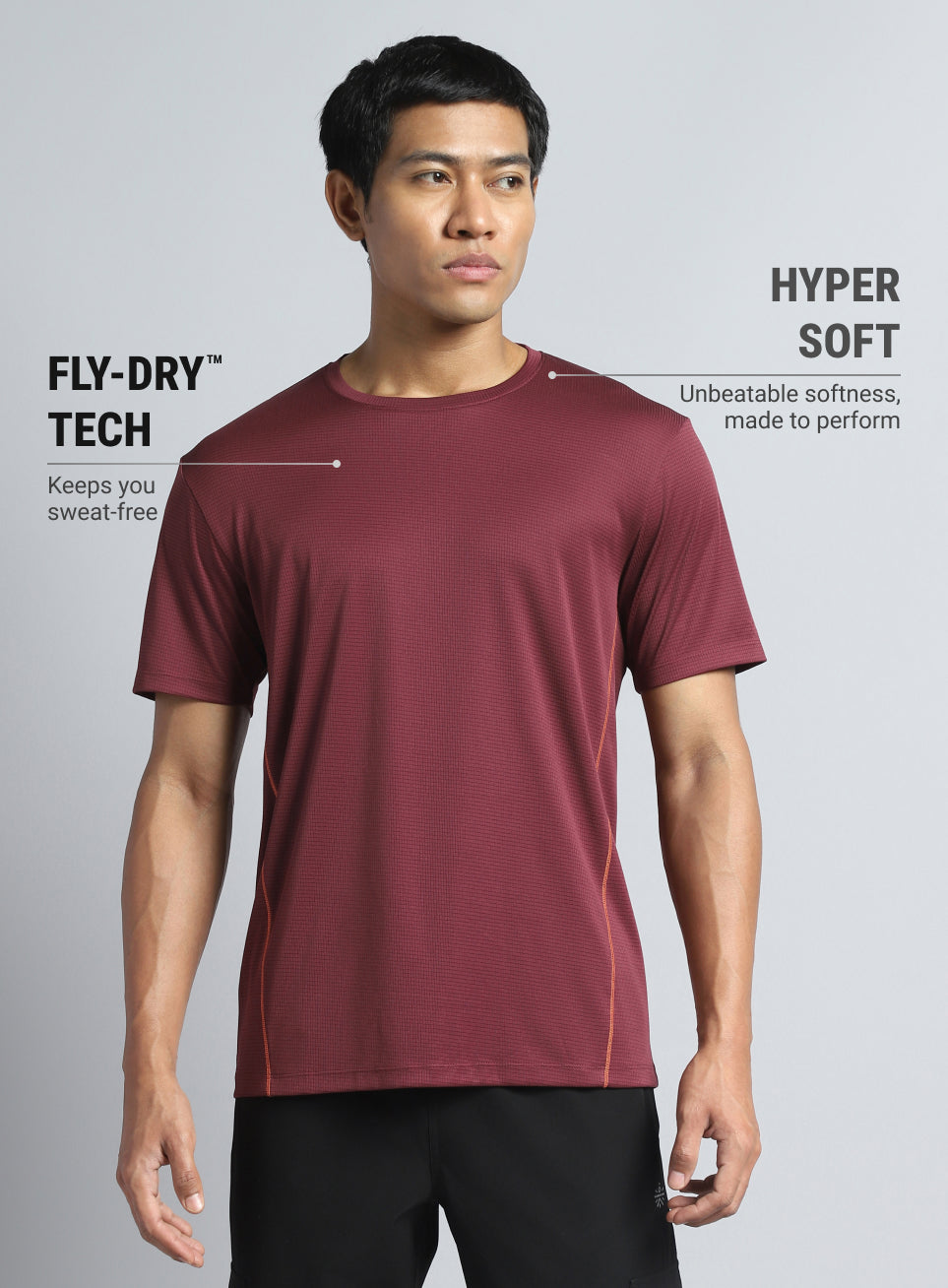 Men's Wine Hype Up Training T-shirt